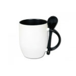 Scoop Mug black with spoon stormsky graphics